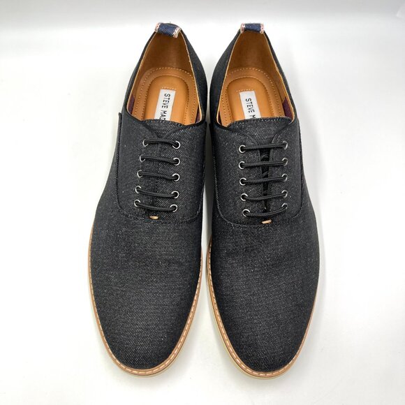 Steve Madden Mens Size 11.5‎ Neemann Black Denim Casual Oxfords Sneakers Shoes main image 9